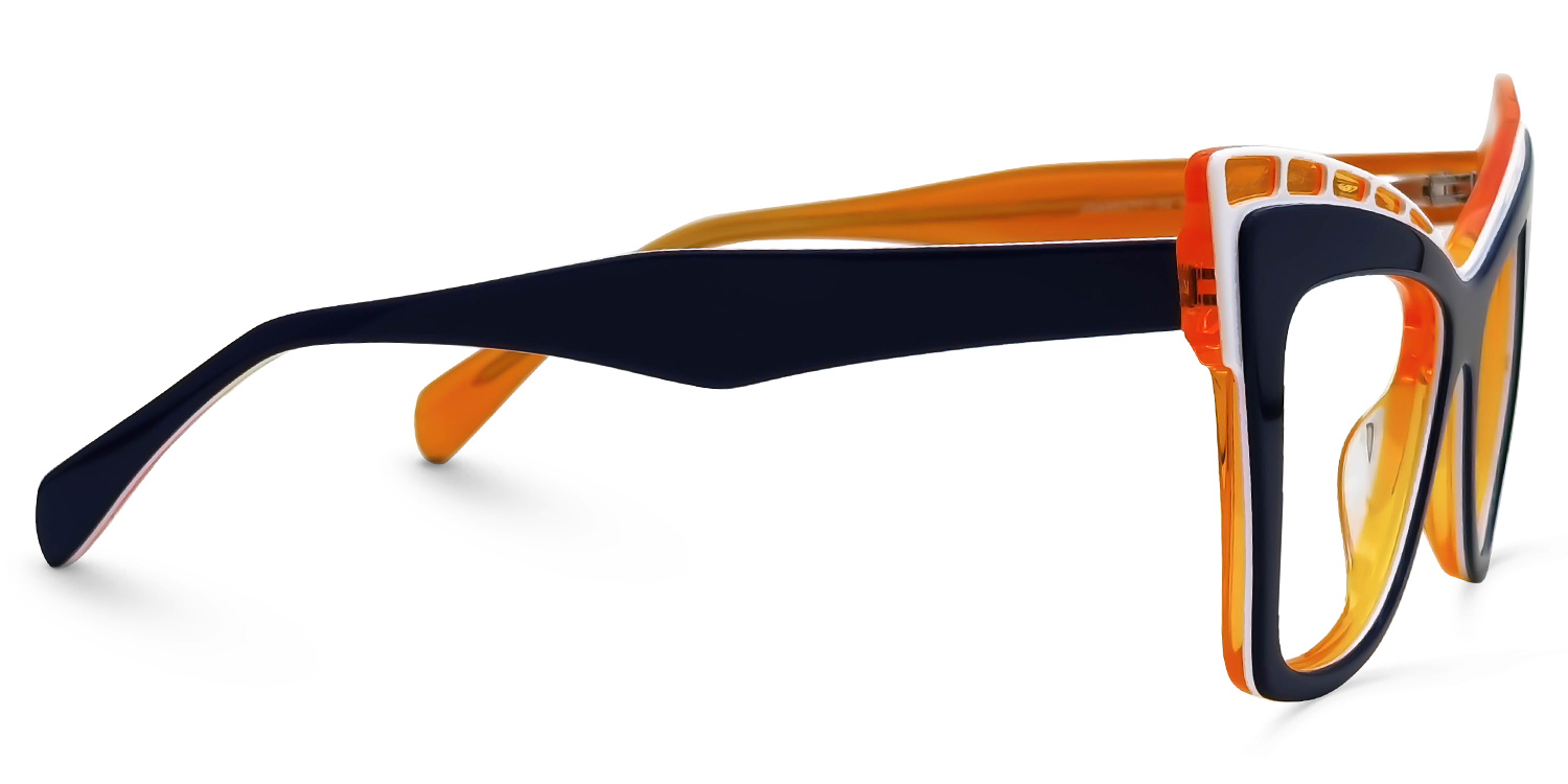 Abdoul Cateye Dark-Blue Glasses | ZEELOOL UK2