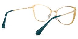 Odalis Cateye Peacock-Green Glasses4