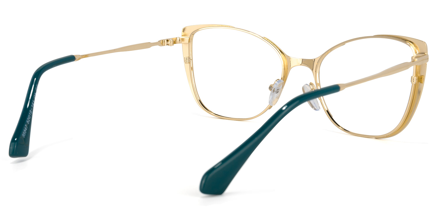 Odalis Cateye Peacock-Green Glasses4