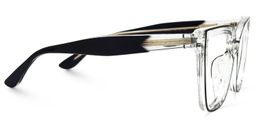 Mirta Square Black-Clear Glasses2