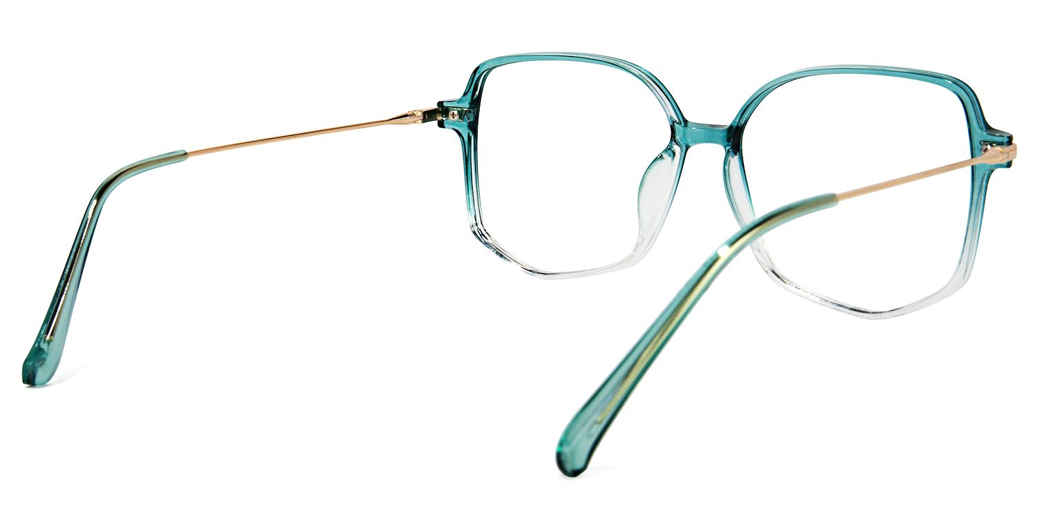 Payton Green Geometric Frame Glasses | Zeelool5