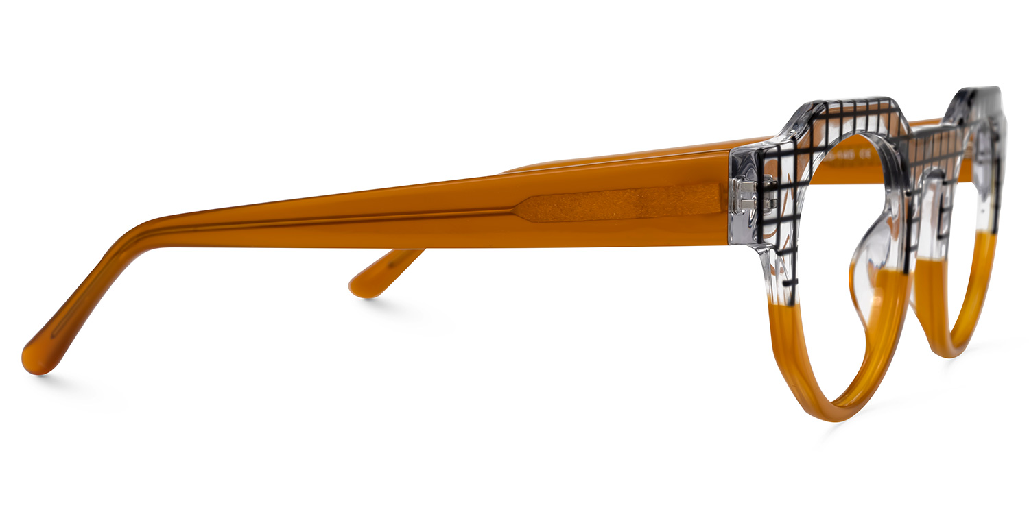 Karla Geometric Brown Glasses | ZEELOOL UK2