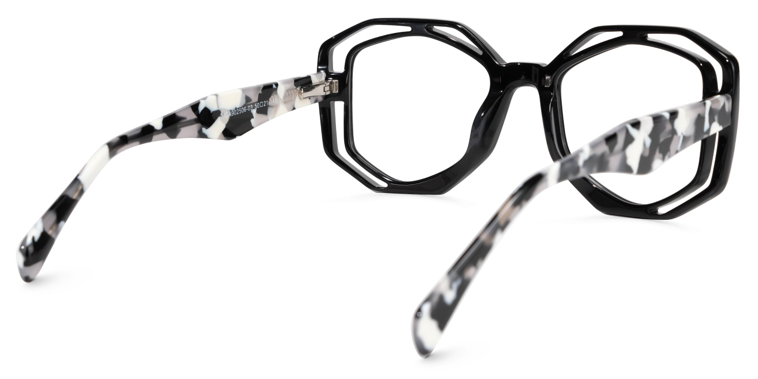 Bobbie Geometric Black Glasses | ZEELOOL UK3