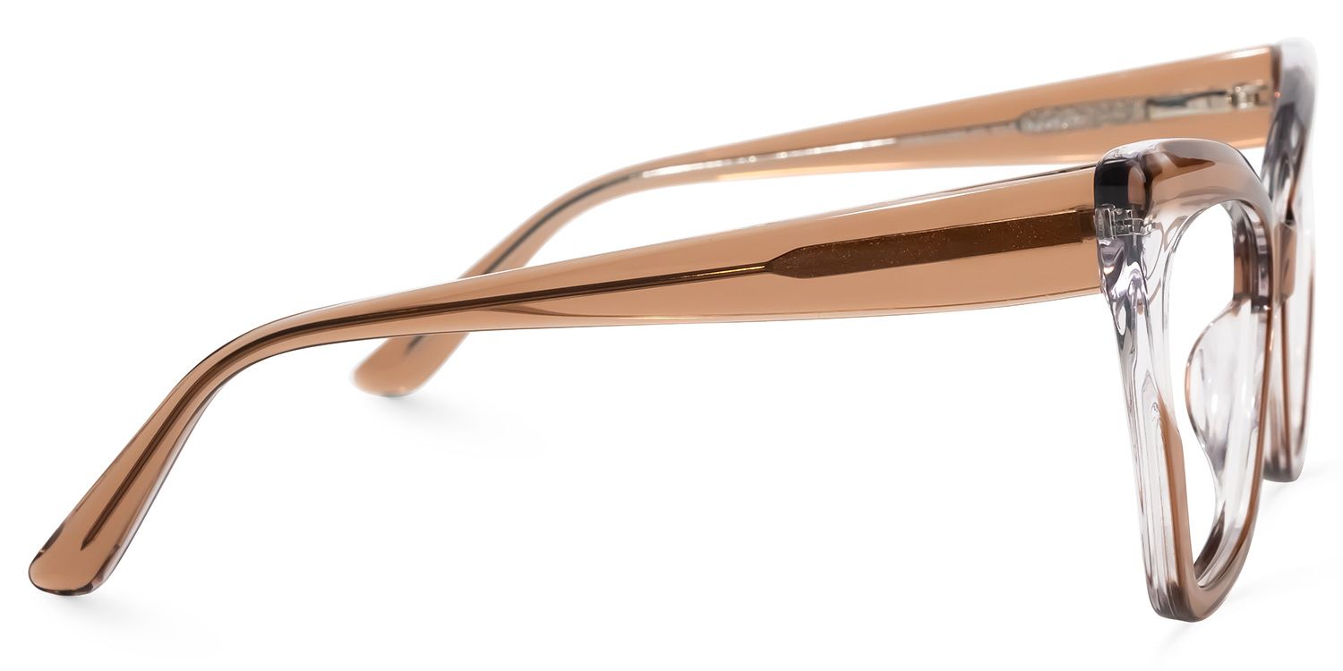 Searcy Cateye Brown Glasses | ZEELOOL UK2