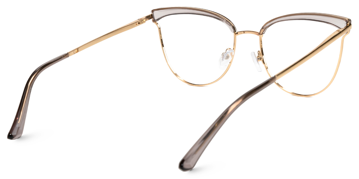 Lawrence Cateye Gray Glasses | ZEELOOL UK3