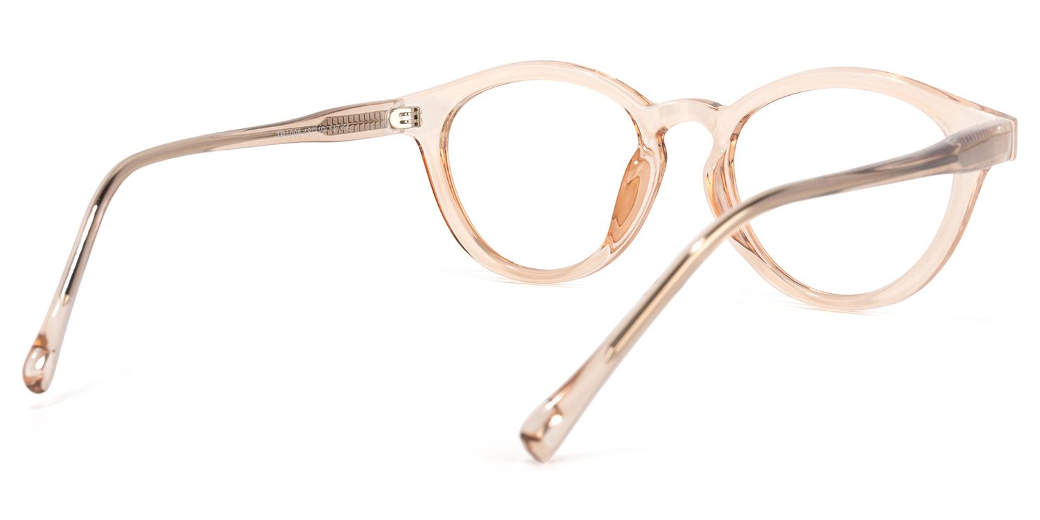 Pierce Round Beige Glasses | ZEELOOL UK4