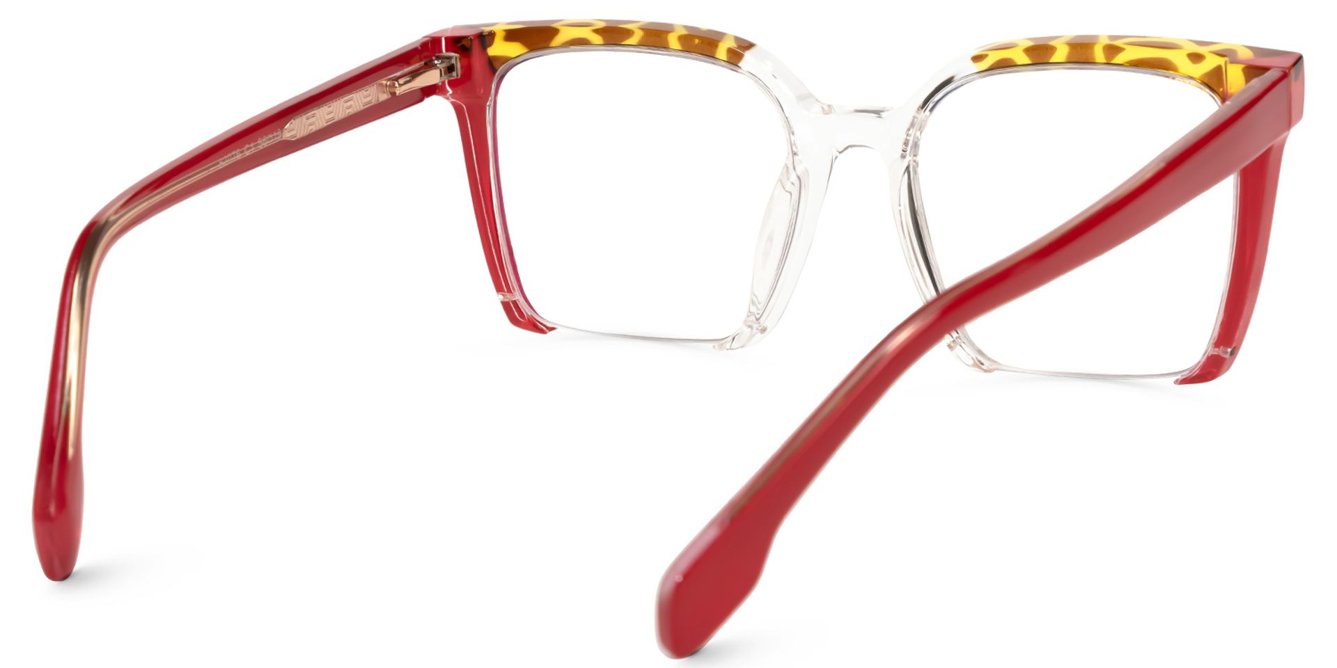 Misty Square Red Glasses | ZEELOOL UK3