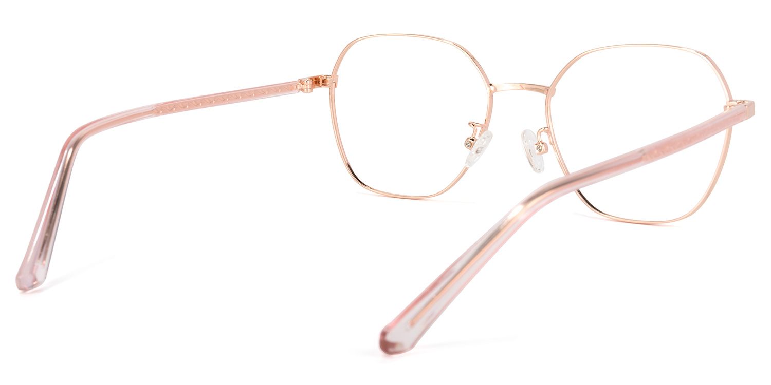 Perry Geometric Rose-Gold Glasses | ZEELOOL UK4