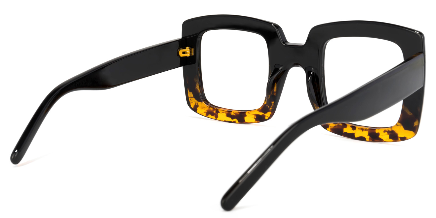 Quincey Square Black Glasses | ZEELOOL UK4