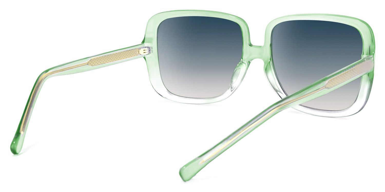 Raymond Square Green Sunglasses | ZEELOOL UK4