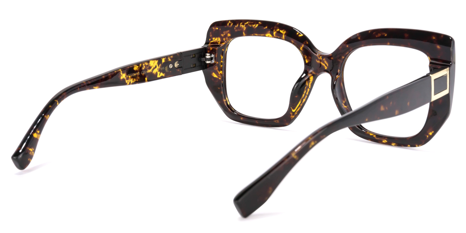 Sienna Square Tortoise Glasses | ZEELOOL UK4