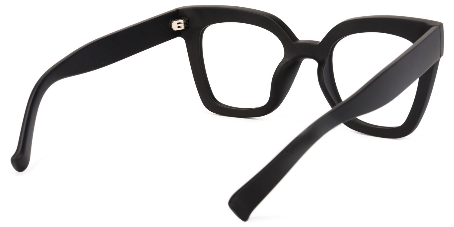 Malcolm Square Matte Black Glasses with Prescription4