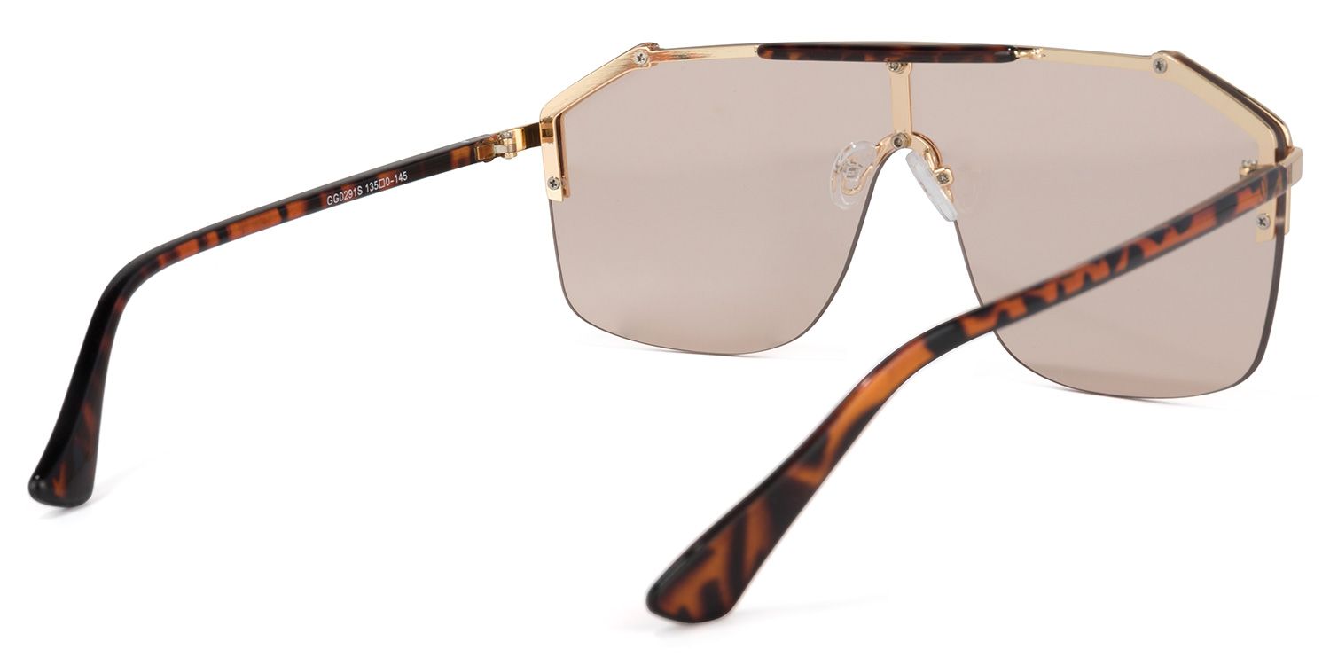 Titus Geometric Beige Sunglasses | ZEELOOL UK4