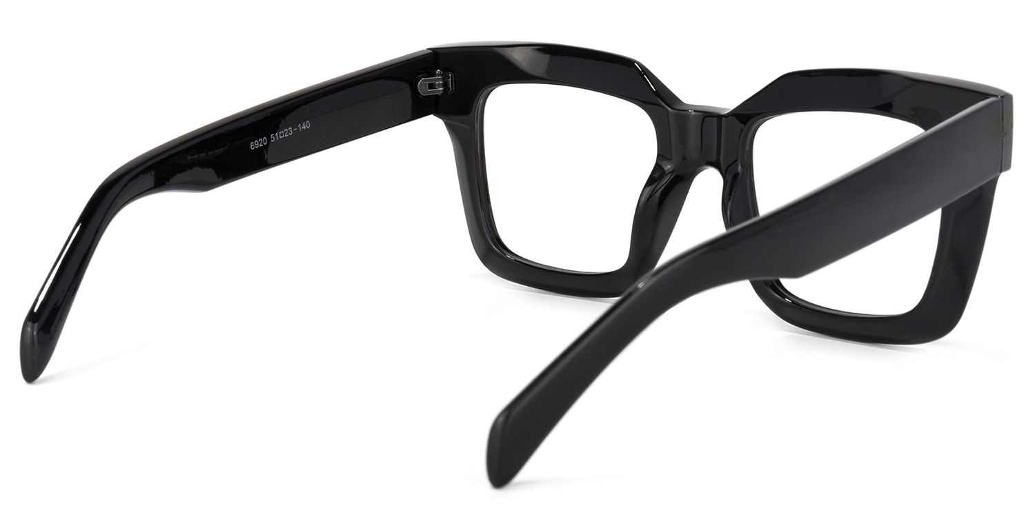 Trinity Square Black Glasses | ZEELOOL UK4