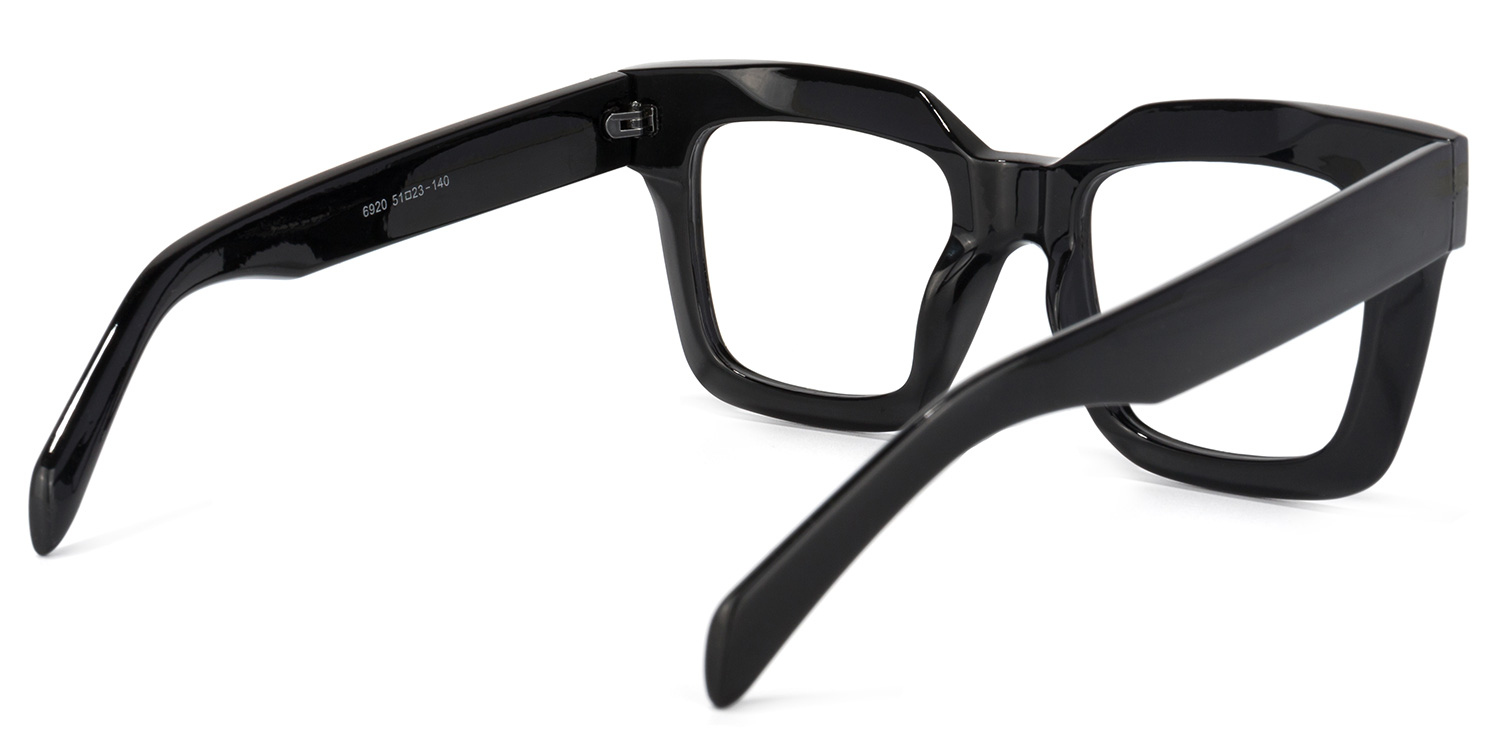 Trinity Square Black Glasses | ZEELOOL UK4