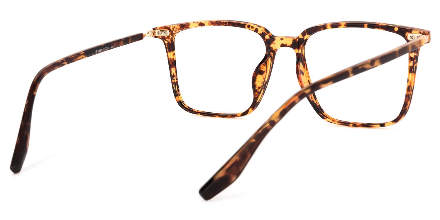 Tobias Square Tortoise Glasses | ZEELOOL UK4