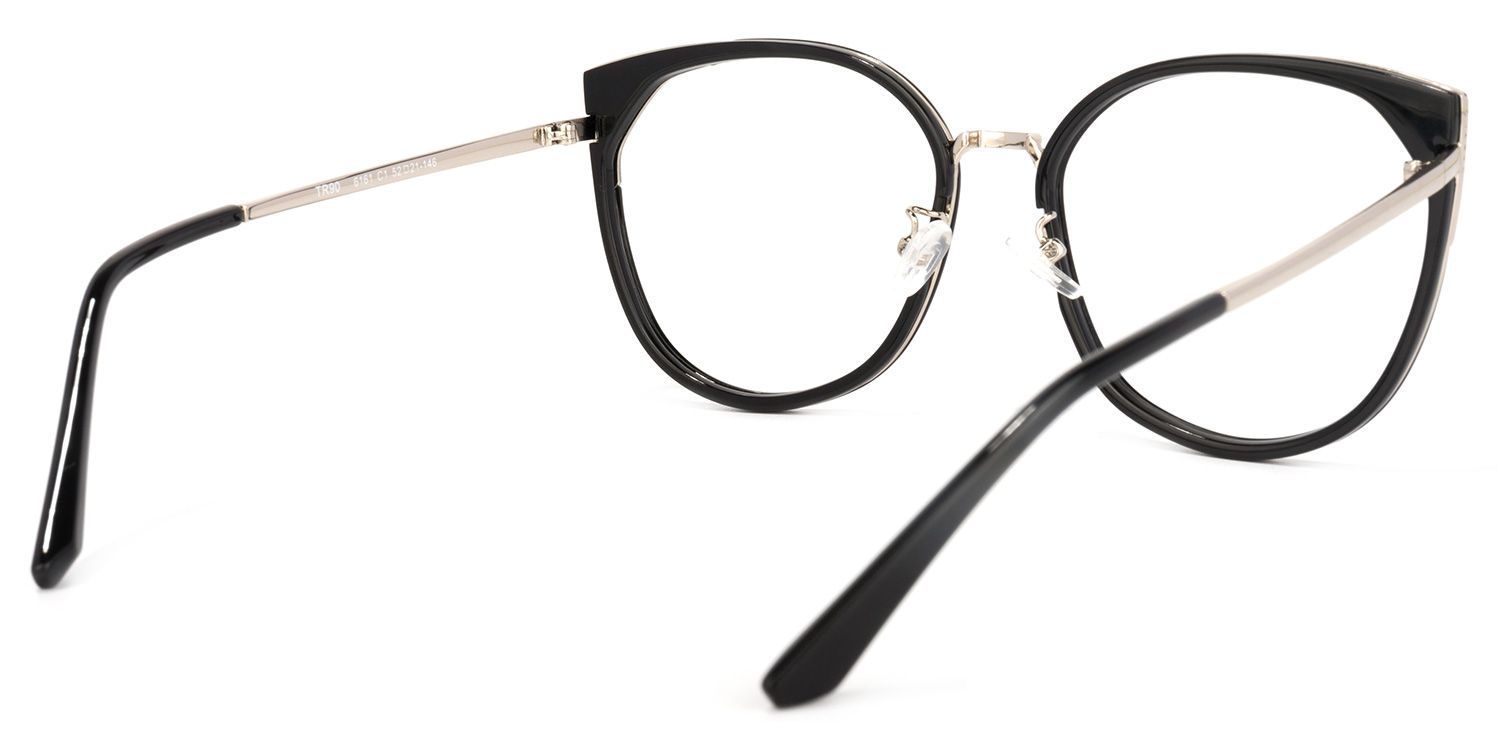 Yvette Cateye Black Glasses | ZEELOOL UK4