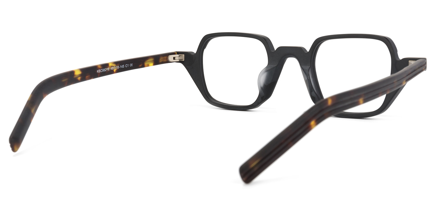 Yasin Square Black Glasses | ZEELOOL UK4