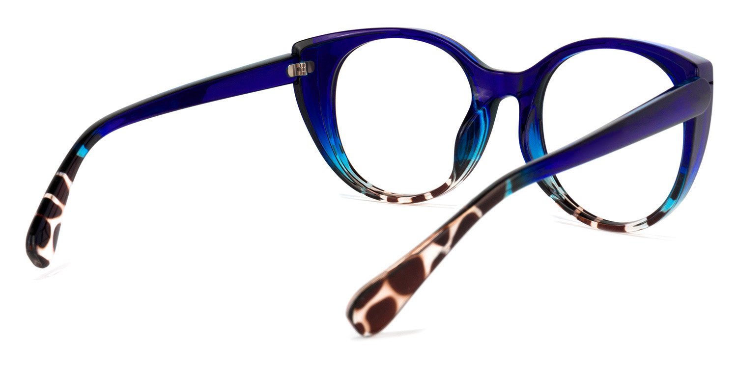 Migdalia Cateye Dark-Blue Glasses | ZEELOOL UK3
