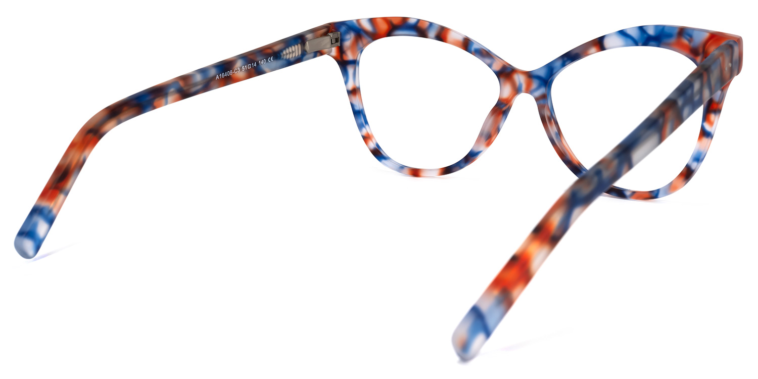 Eschwege Cateye Blue-Floral Glasses4