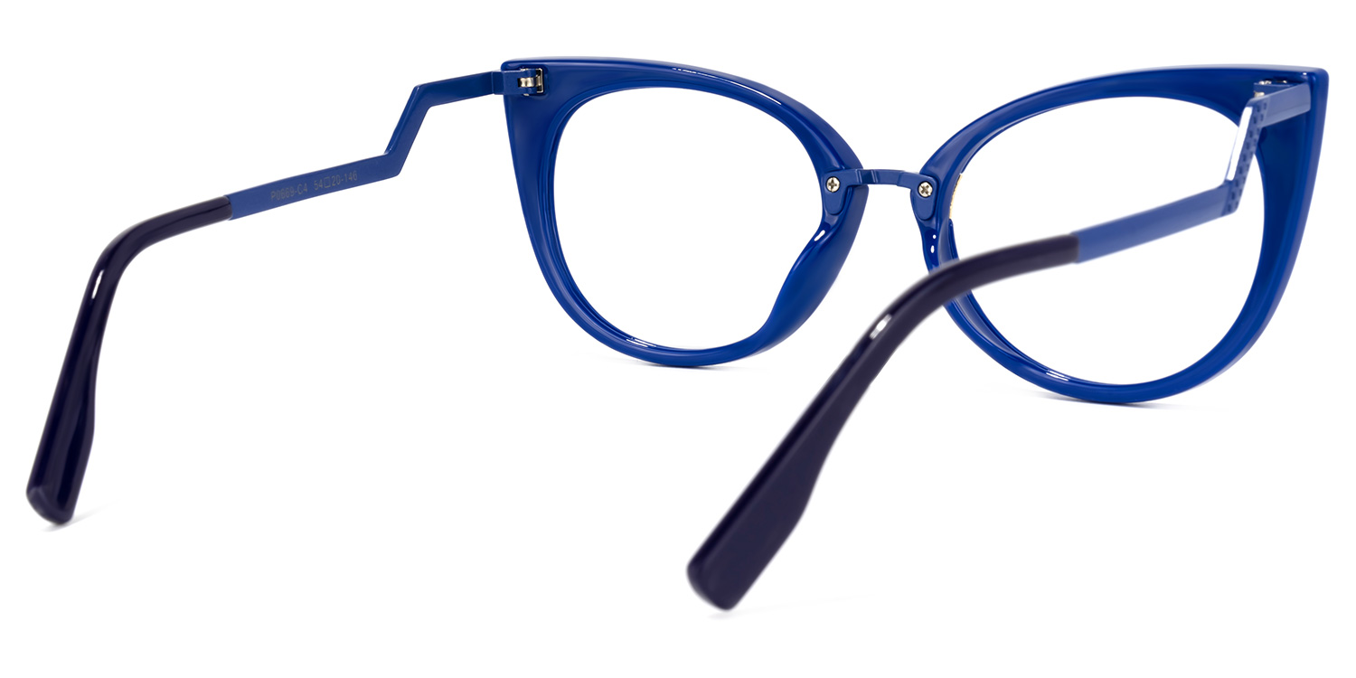 Cat Eye Blue Glasses | ZEELOOL UK4