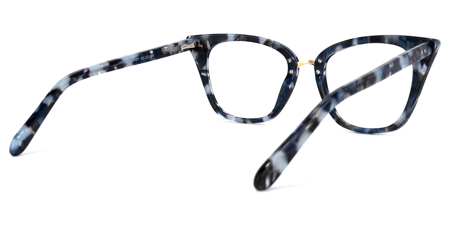 Martha Cat Eye Blue-Tortoise Glasses | ZEELOOL UK4