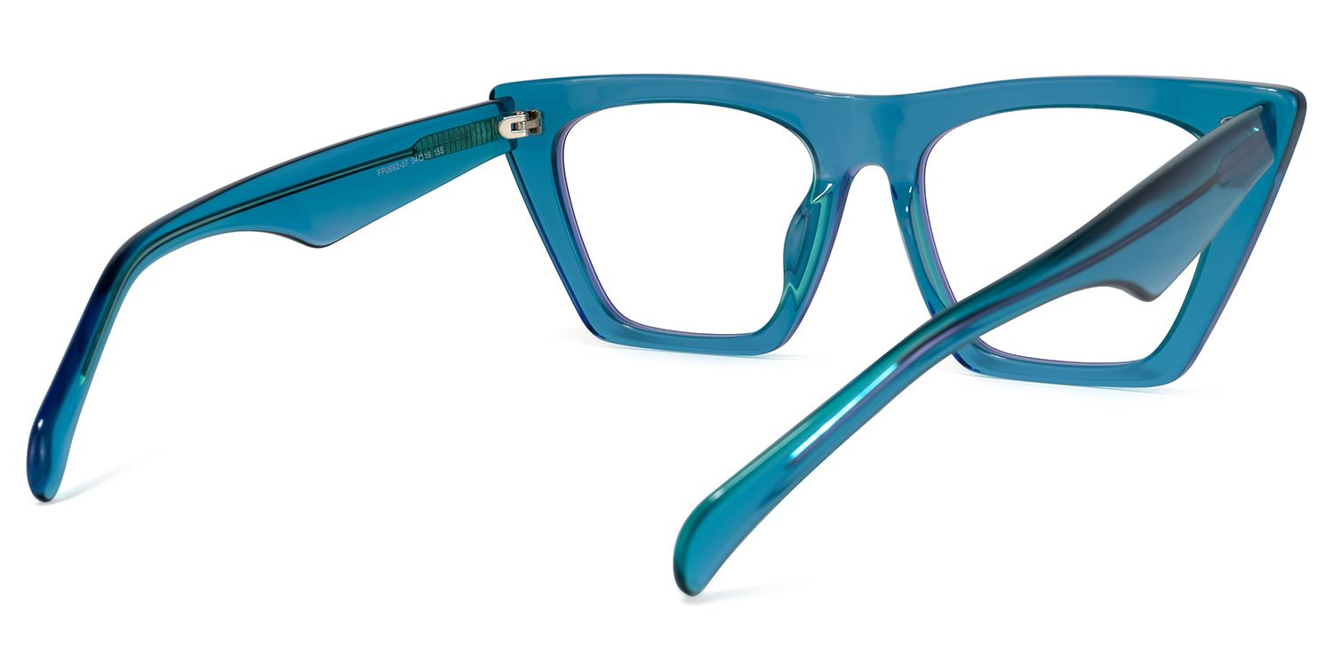 Cecile Cat Eye Blue Glasses | ZEELOOL UK4