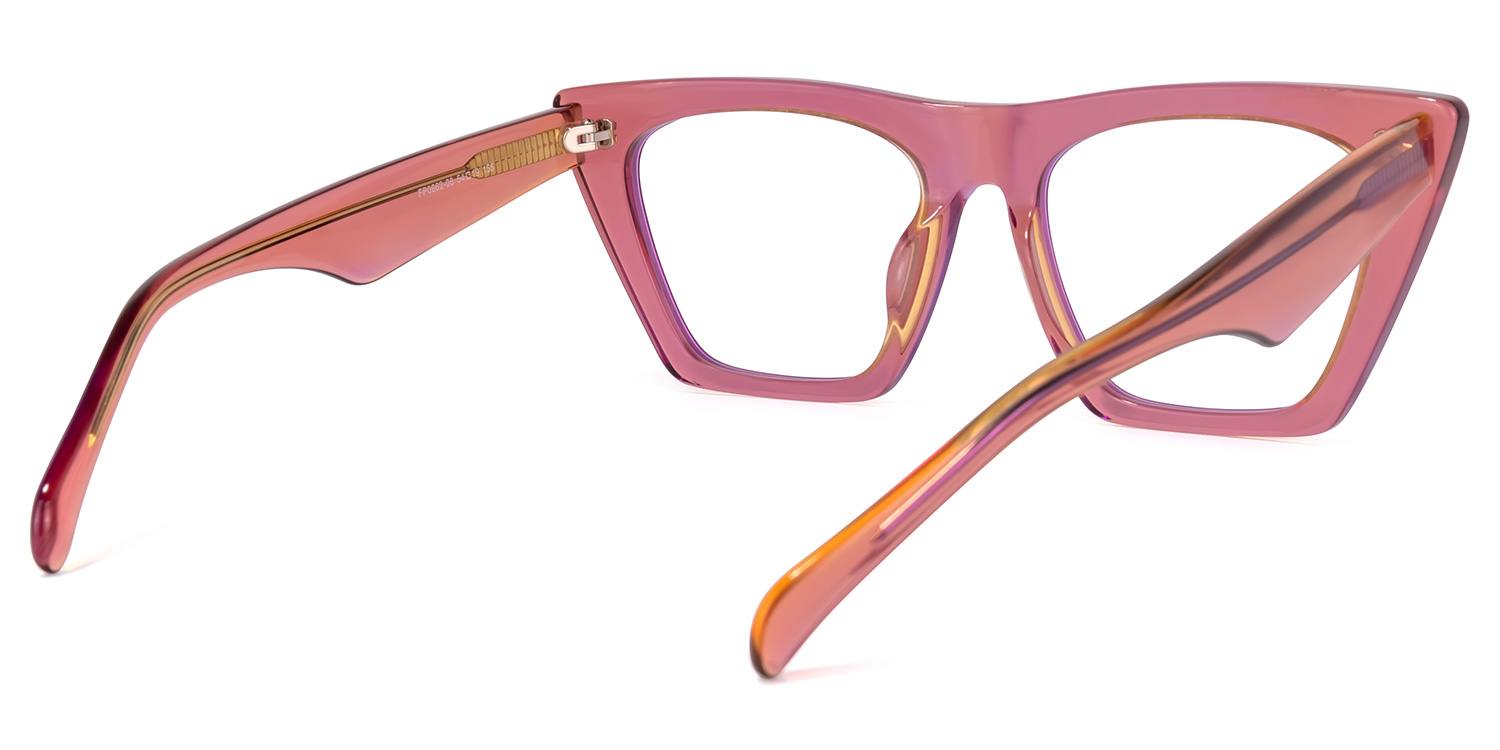 Cecile Cat Eye Pink Glasses | ZEELOOL UK4
