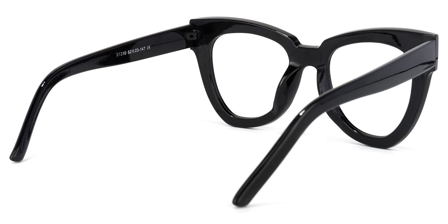 Hassan Cateye Black Glasses | ZEELOOL UK4