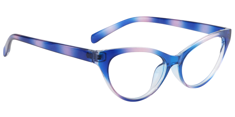 Cateye Blue Reading Glasses | ZEELOOL UK3