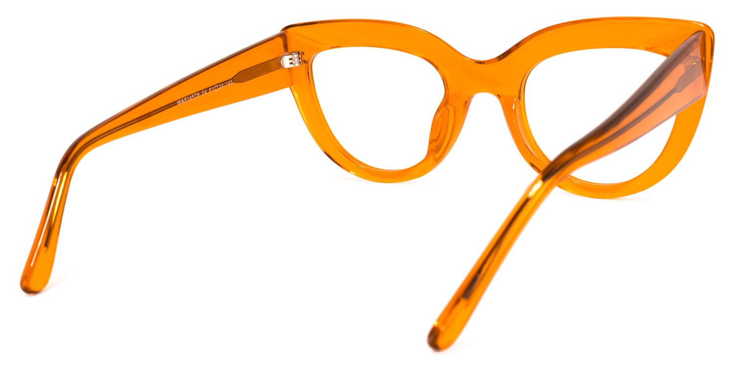 Caren Cateye Orange Glasses | ZEELOOL UK4