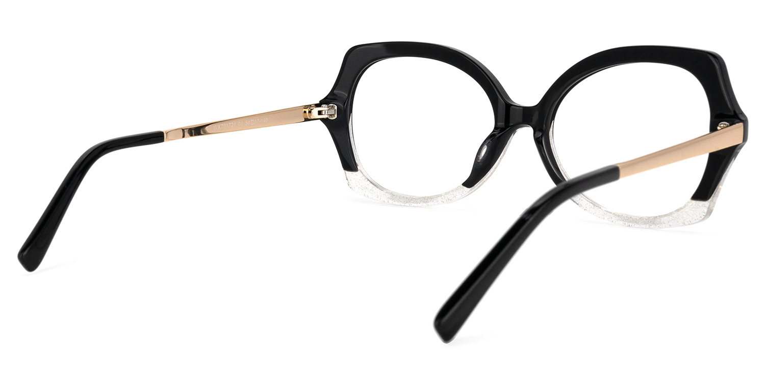 Sugarplum Geometric Black-Green Glasses | ZEELOOL UK4