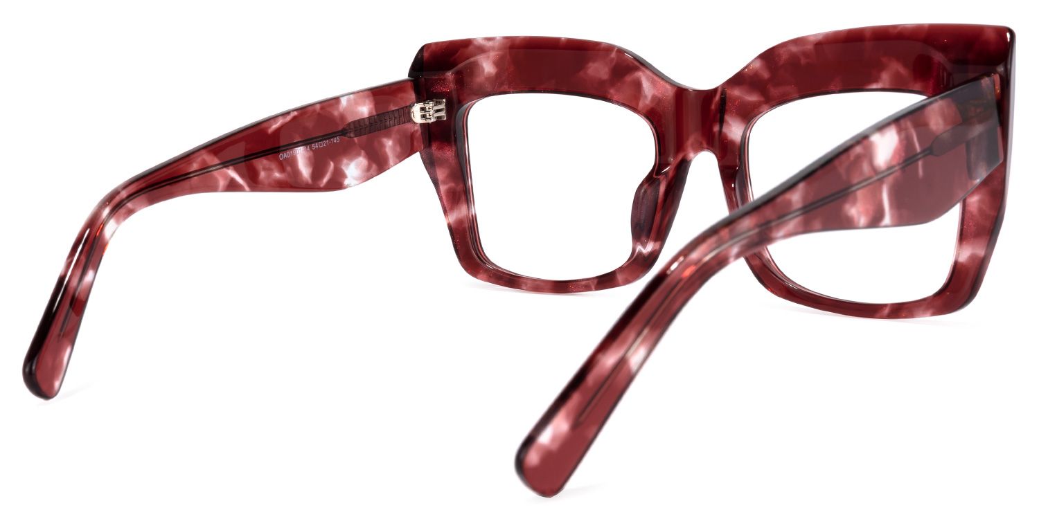 Charmaine Cat Eye Burgundy Glasses | ZEELOOL UK4