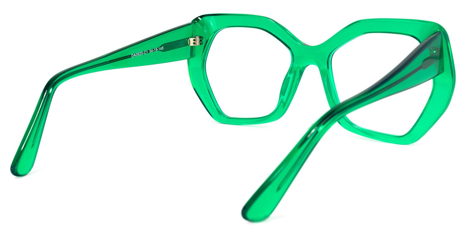 Vickie Geometric Green Glasses | ZEELOOL UK4