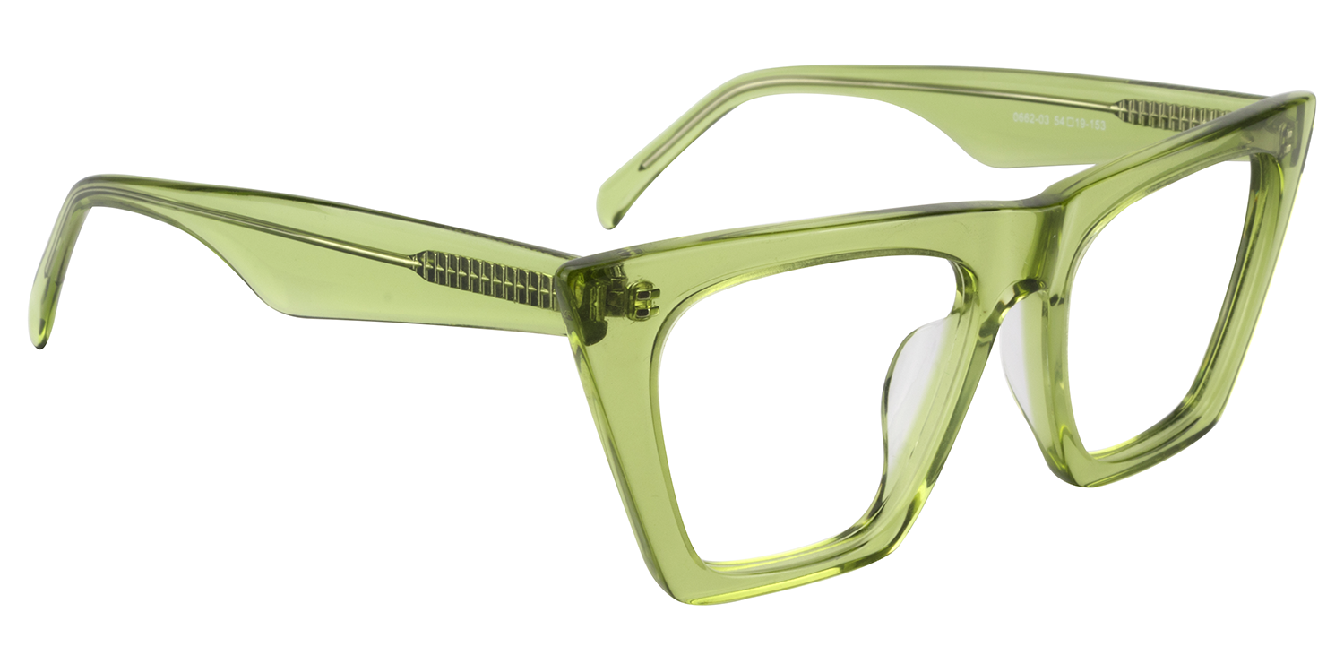 Cat Eye Green Glasses2