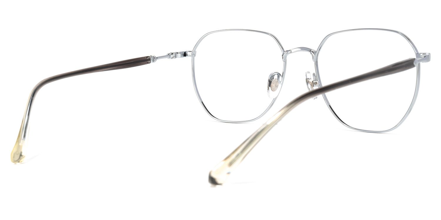 Veronica Geometric Silver Glasses | ZEELOOL UK4