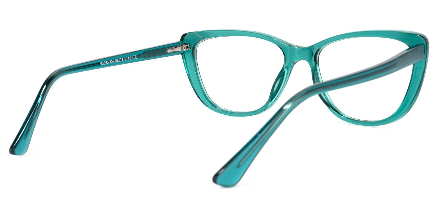 Qamar Cateye Peacock-Blue Glasses | ZEELOOL UK4