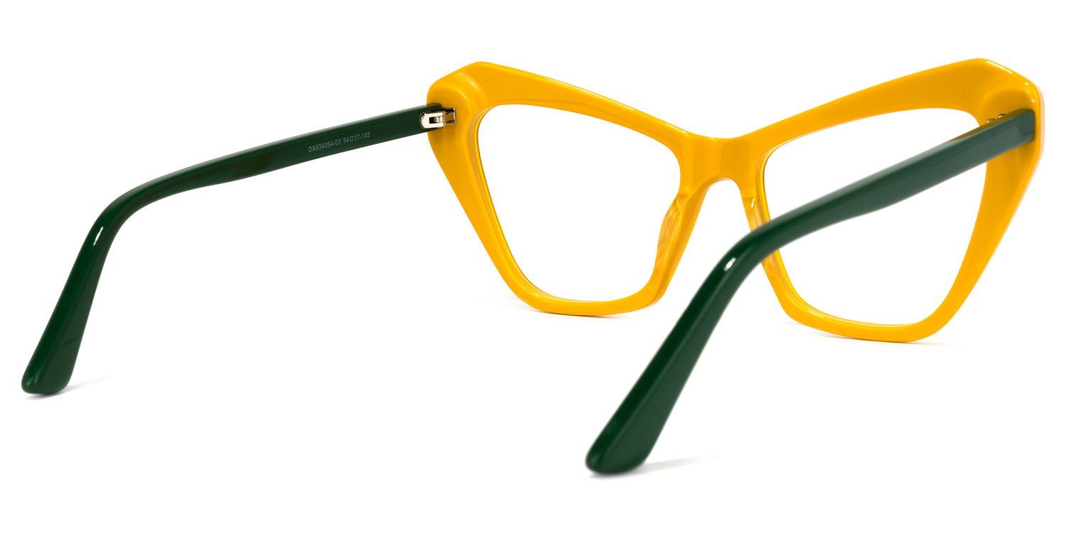Benita Cateye Yellow Glasses4