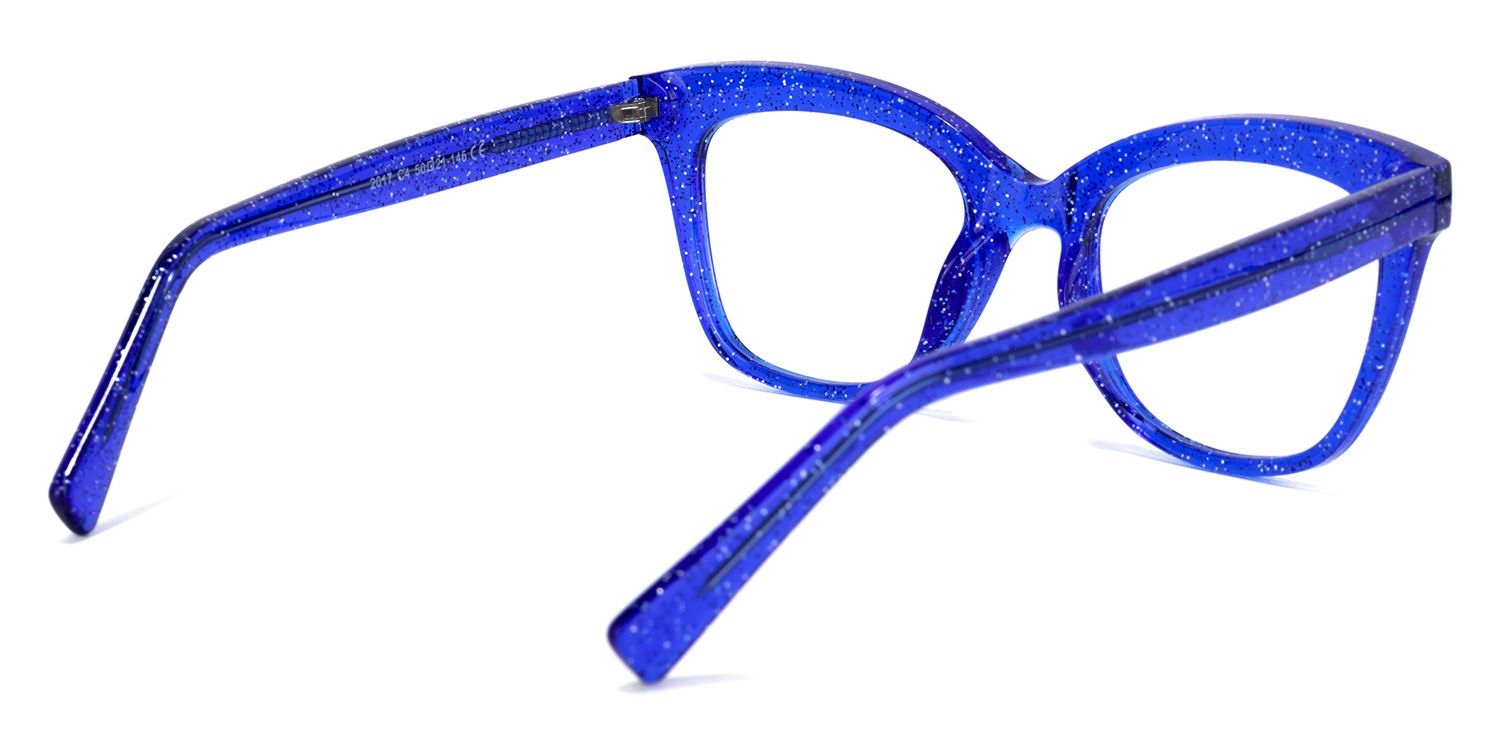 Santiago Cateye Blue Glasses | ZEELOOL UK4