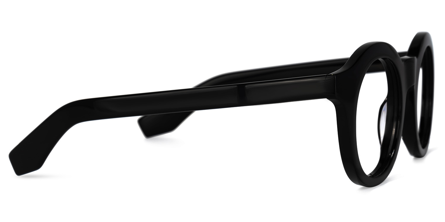 Barger Round Black Glasses | ZEELOOL UK2