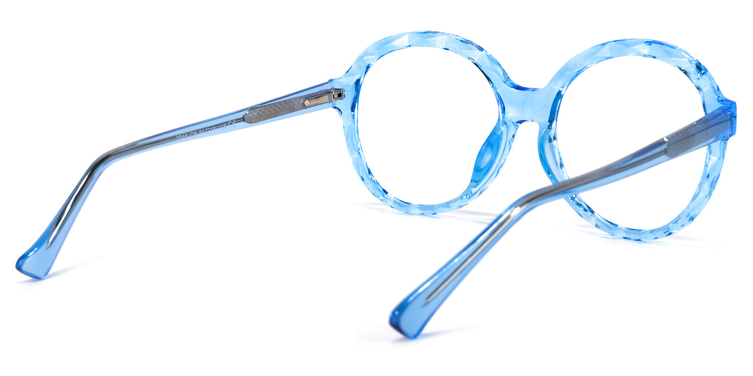 Lila Round Light-Blue Glasses | ZEELOOL UK4