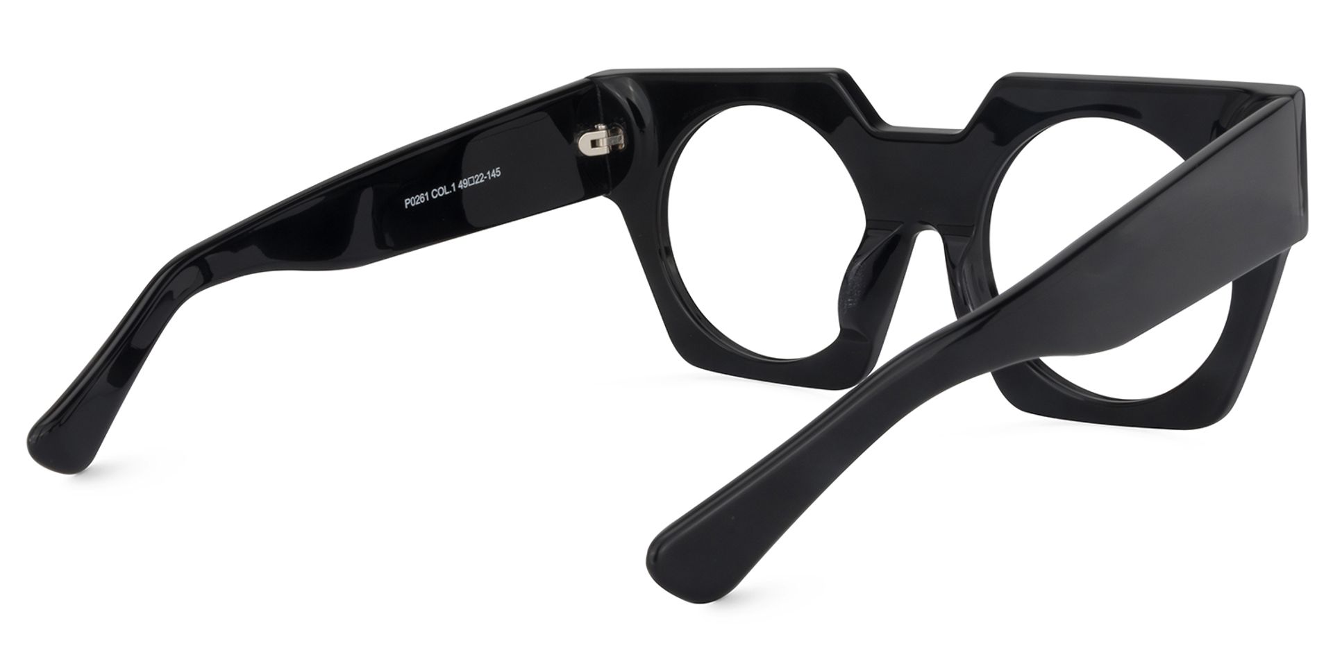Geometric Black Glasses | ZEELOOL UK4
