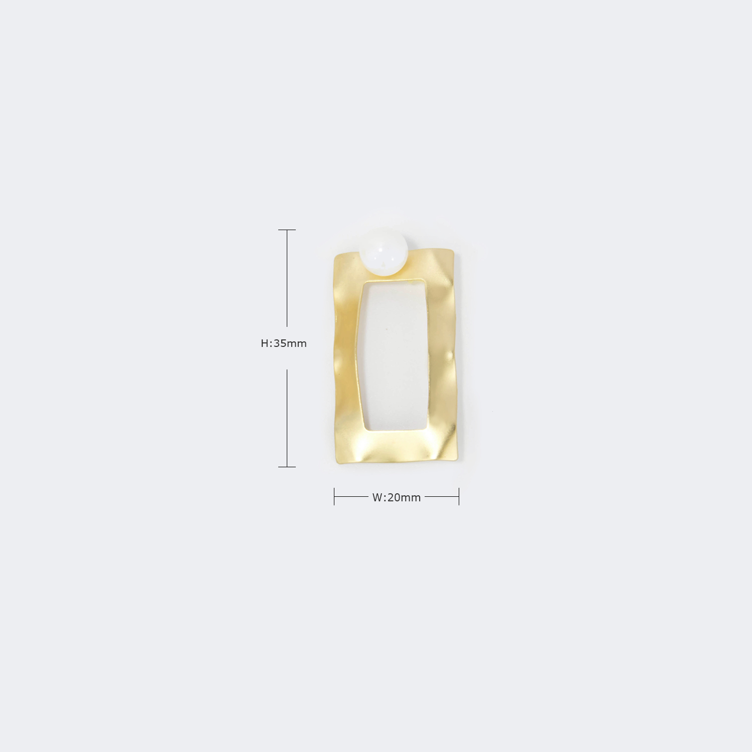 Stylish Rectangle Gold Earrings | ZEELOOL UK3