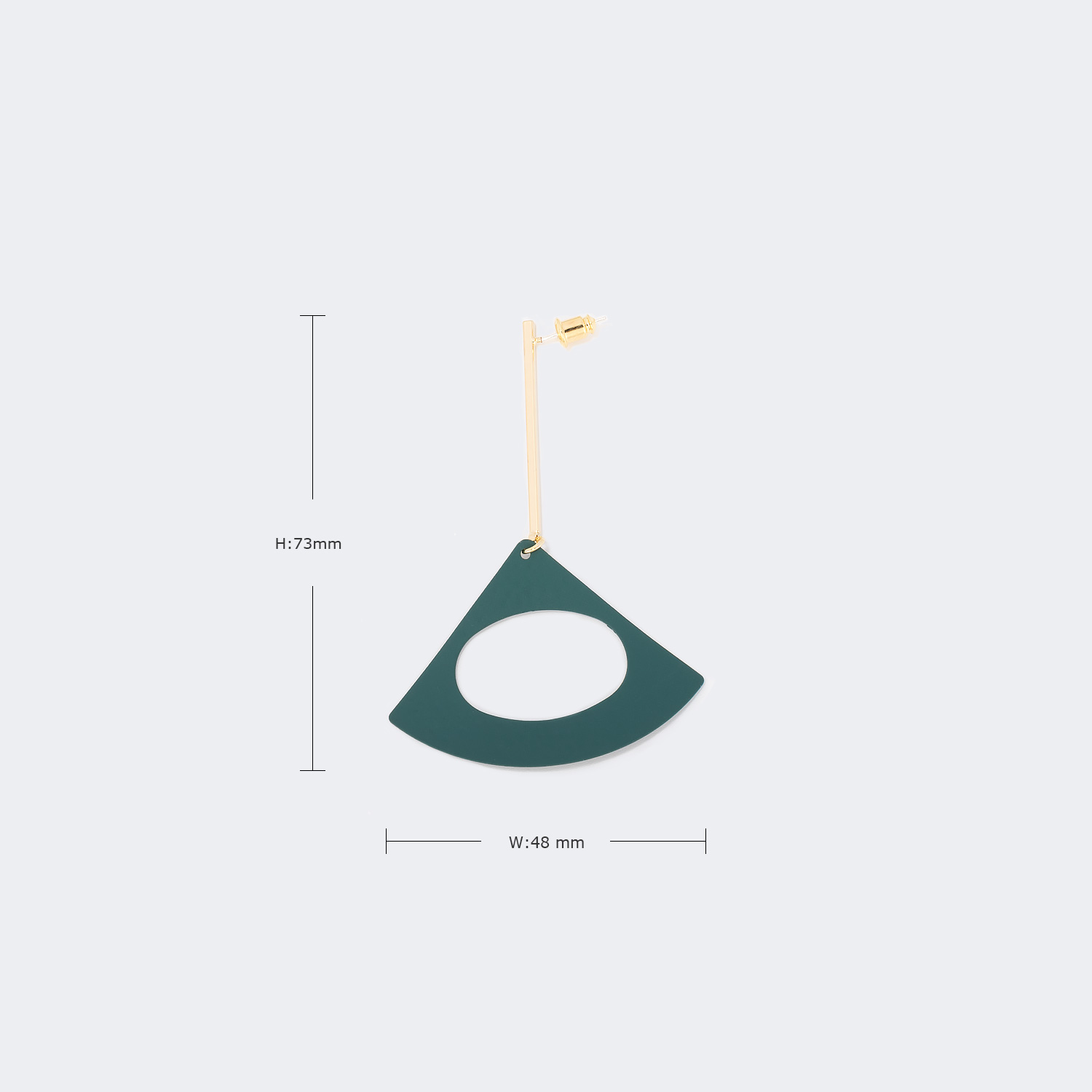 Stylish Fan-Shaped Green Earrings | ZEELOOL UK3