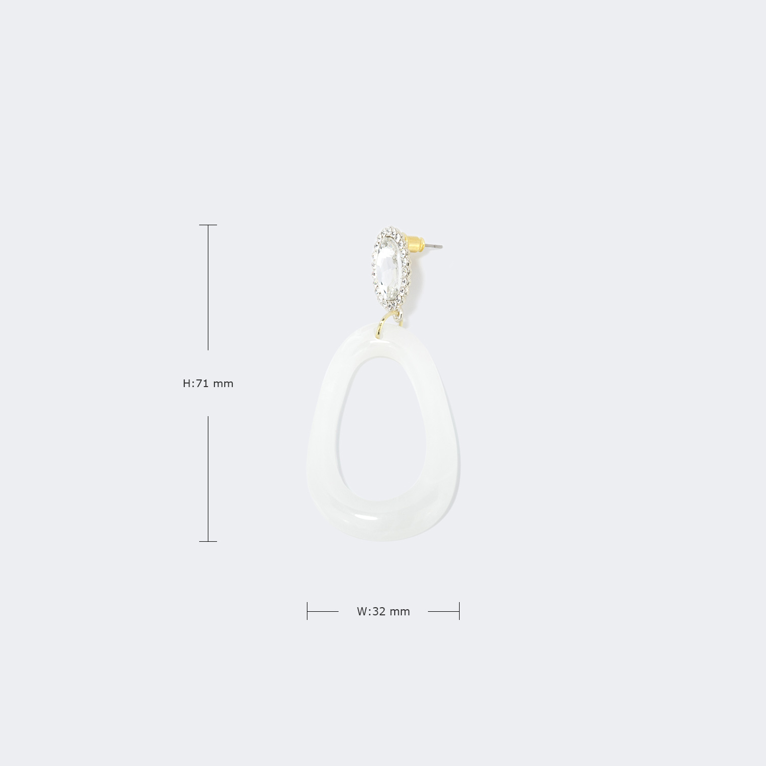 Stylish Polished White Earrings | ZEELOOL UK3