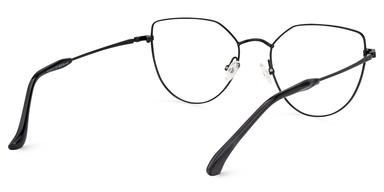 Doyle Cat Eye Black Glasses | ZEELOOL UK4