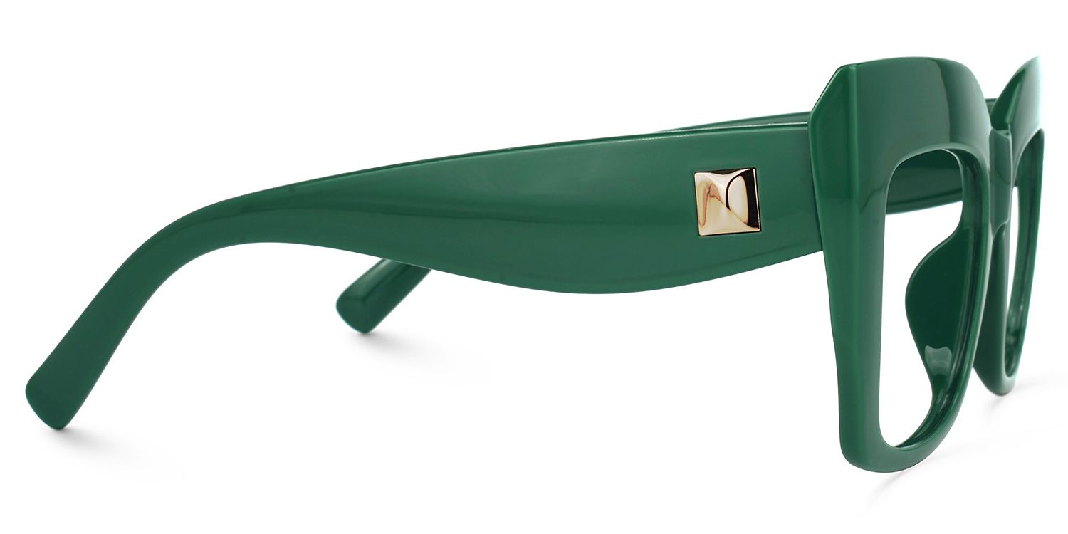 Alberta Cat-Eye Green Frame Glasses | ZEELOOL UK2