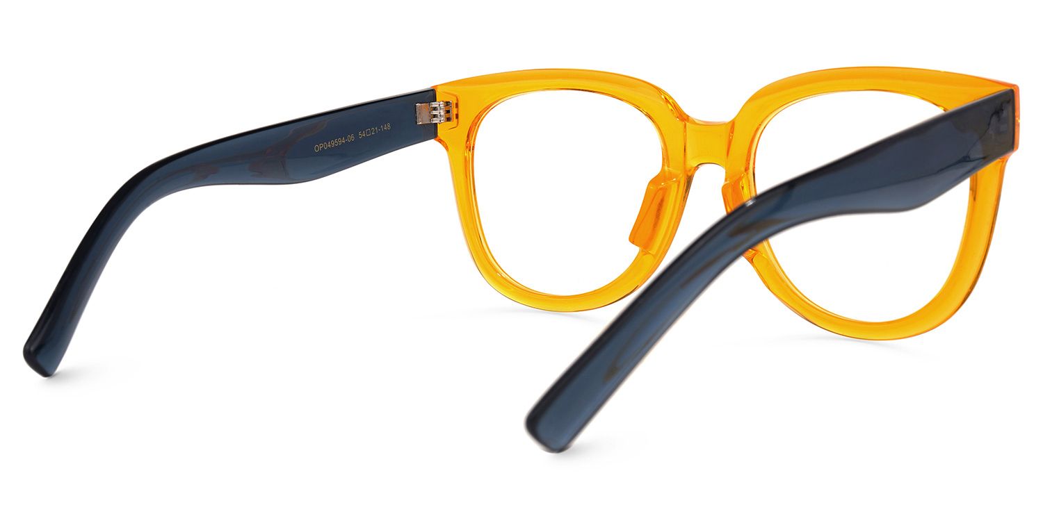 Harrell Square Orange Glasses | ZEELOOL UK3