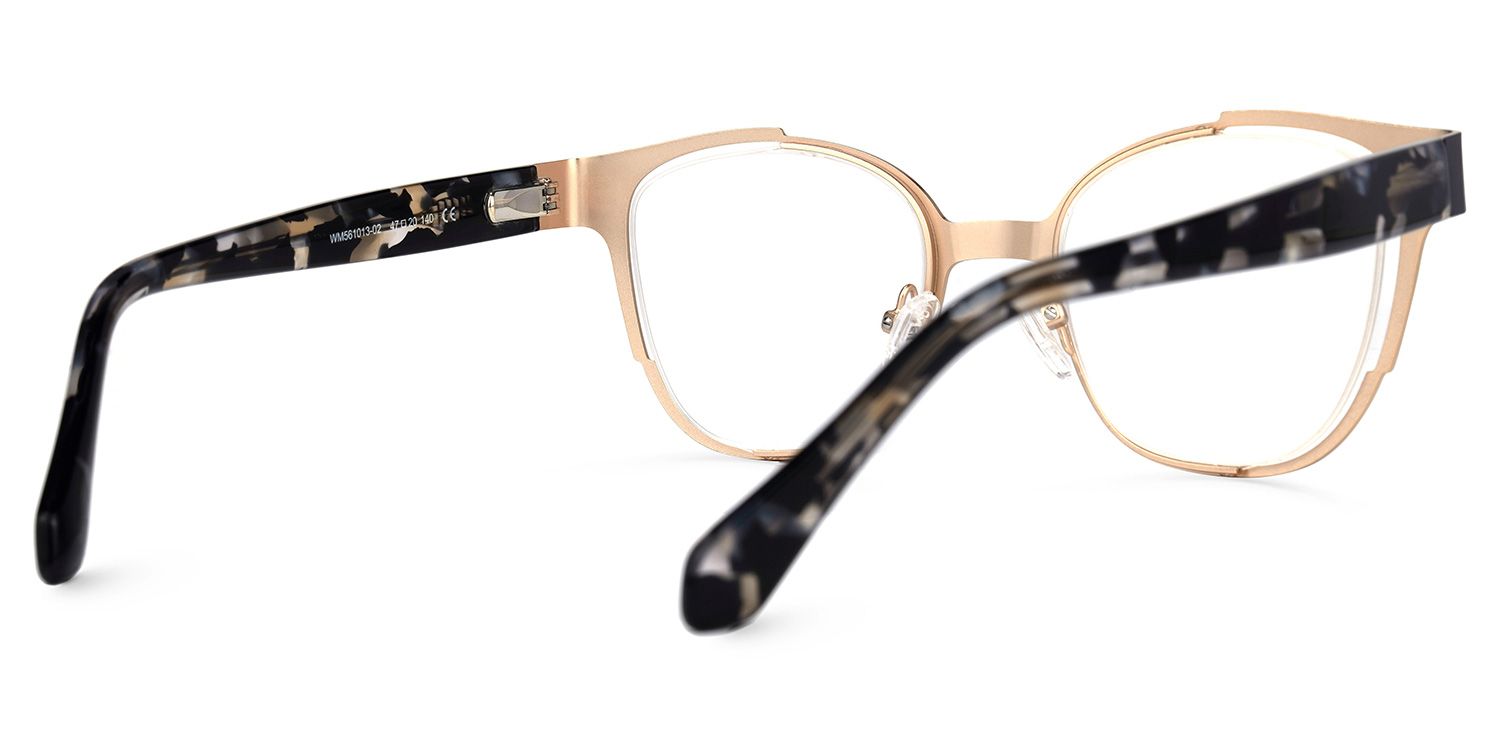 Angellay Square Gold Glasses | ZEELOOL UK3