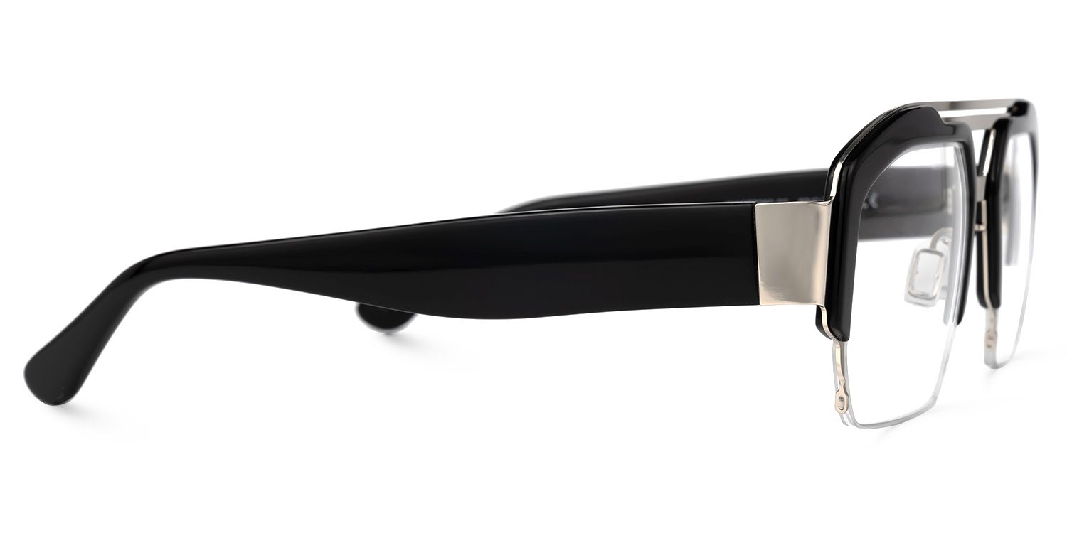 Curtis Aviator Black Glasses | ZEELOOL UK1